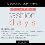 É hoje! Confira o Line-Up do segundo dia do Iguatemi Fashion Days